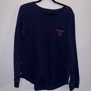 State of mine women’s size large Indiana home sweet home long sleeve navy blue p